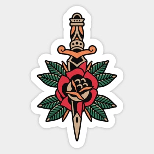 Rose dagger tattoo Sticker